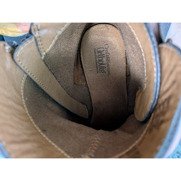 Croft and Barrow Ankle Boots Womens 10 Tower Brown Ortholite Inserts Buckles Zip - Picture 10 of 15